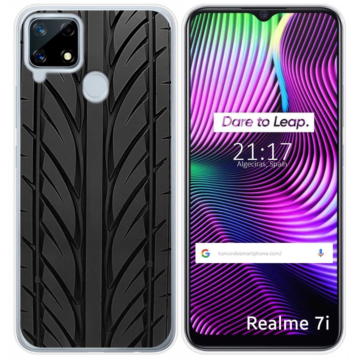 Funda Gel Tpu para Realme 7i / Narzo 30A diseño Neumatico Dibujos