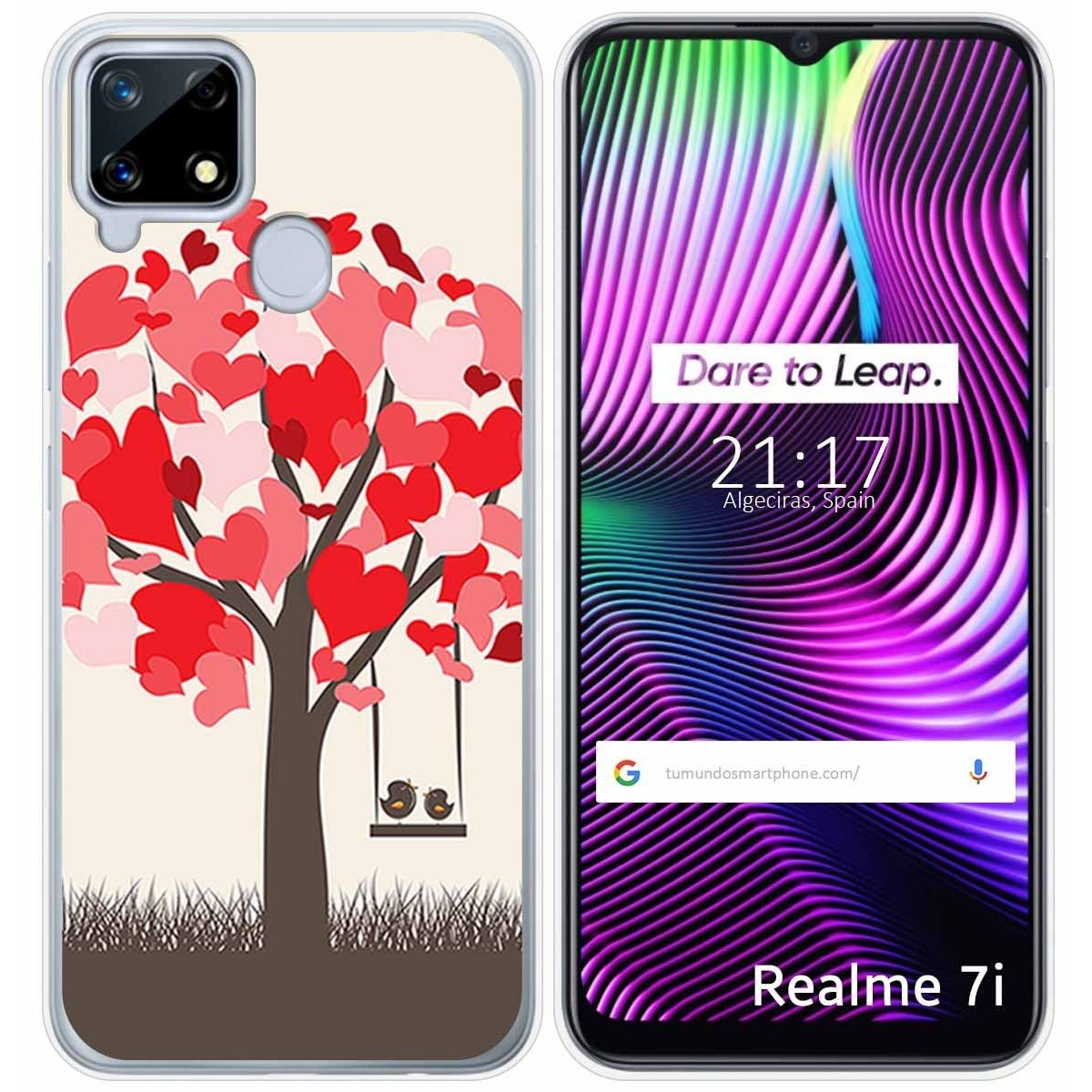 Funda Gel Tpu para Realme 7i / Narzo 30A diseño Pajaritos Dibujos