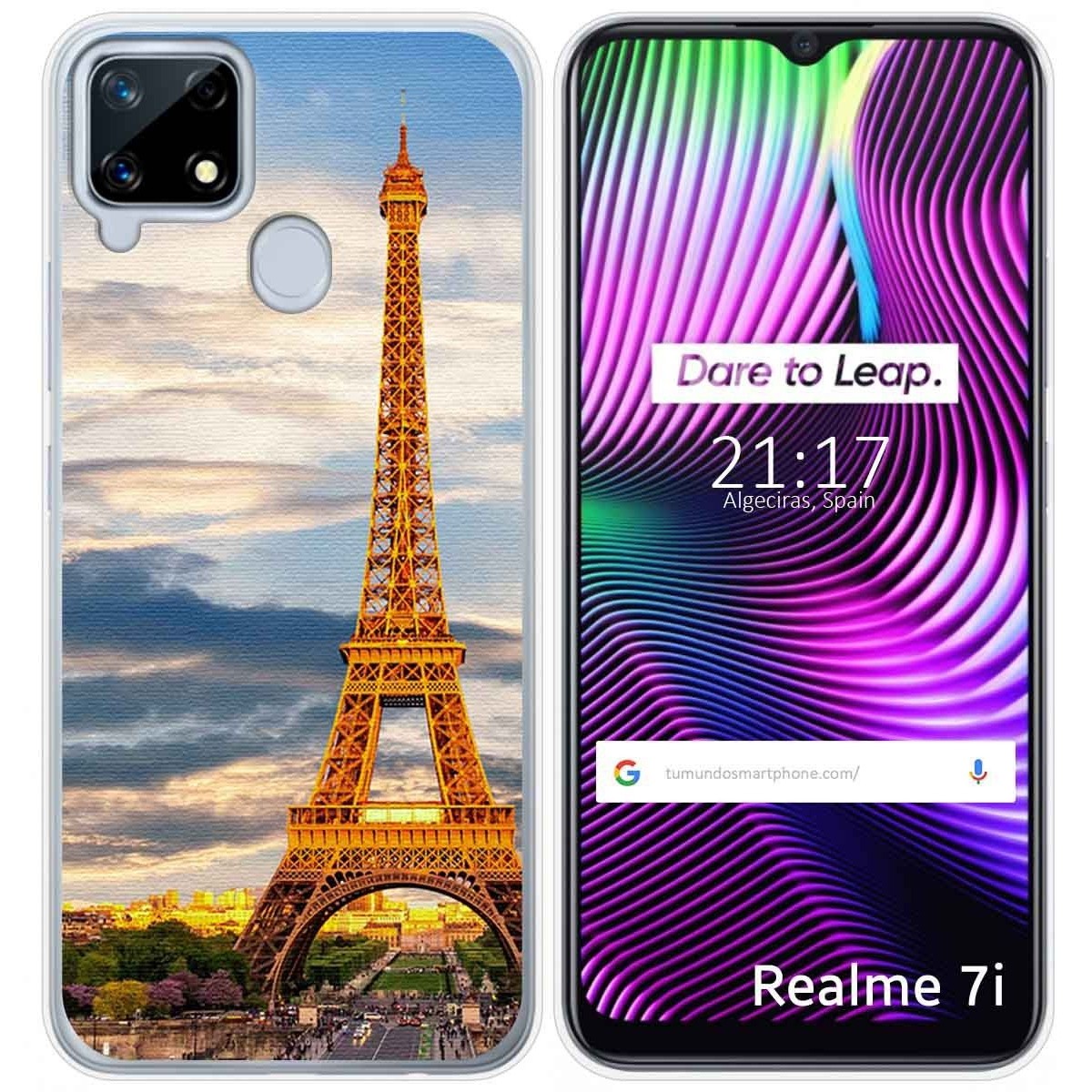 Funda Gel Tpu para Realme 7i / Narzo 30A diseño Paris Dibujos