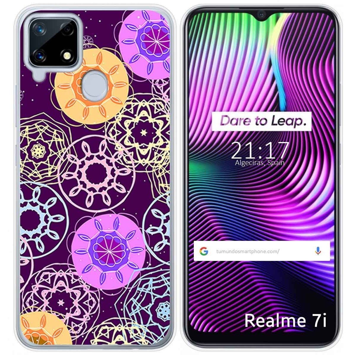Funda Gel Tpu para Realme 7i / Narzo 30A diseño Radial Dibujos