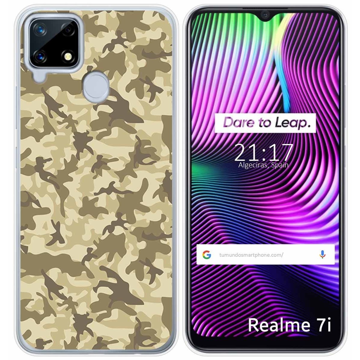 Funda Gel Tpu para Realme 7i / Narzo 30A diseño Sand Camuflaje Dibujos