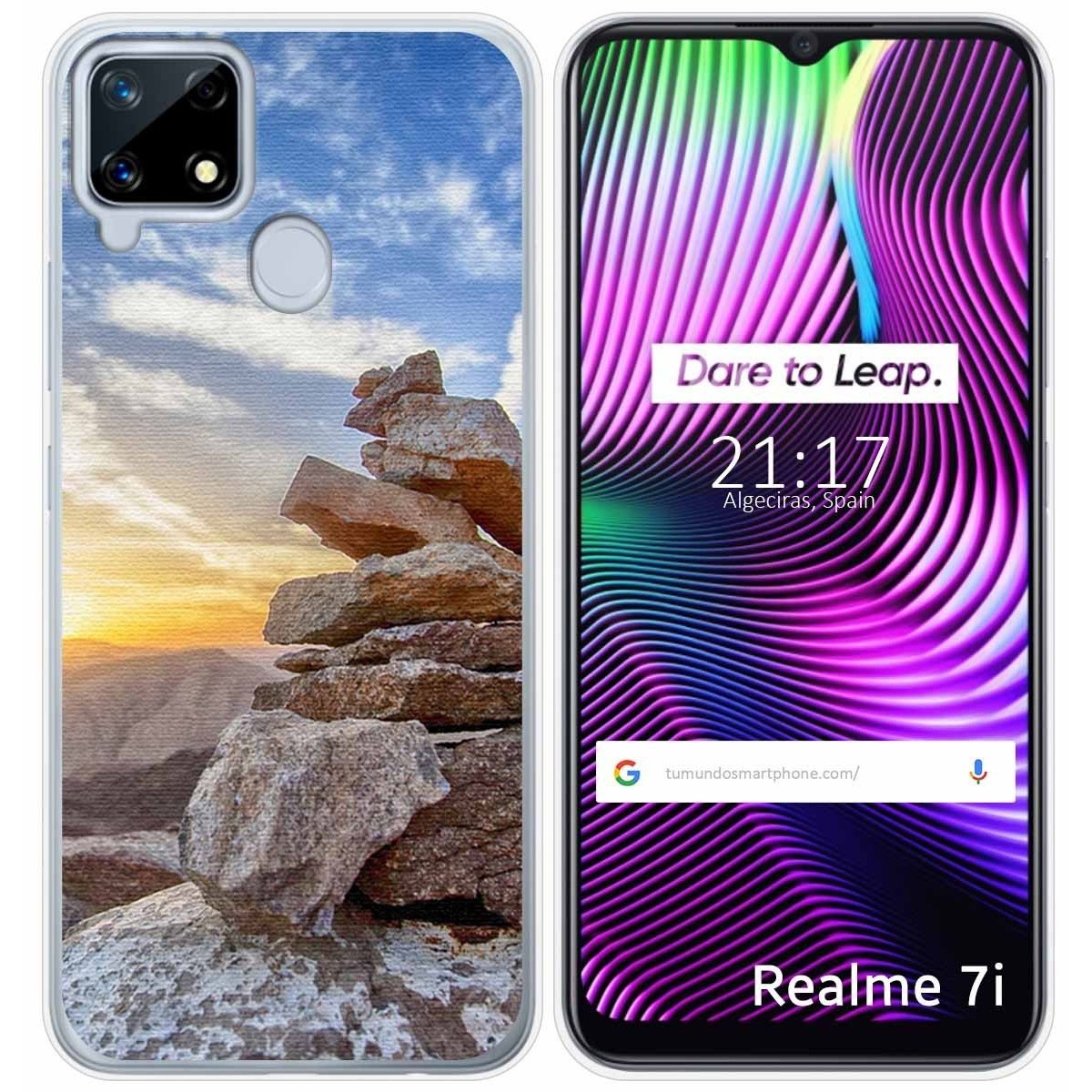 Funda Gel Tpu para Realme 7i / Narzo 30A diseño Sunset Dibujos