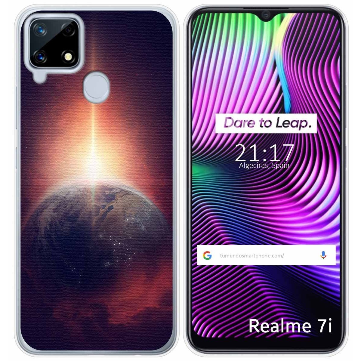 Funda Gel Tpu para Realme 7i / Narzo 30A diseño Tierra Dibujos