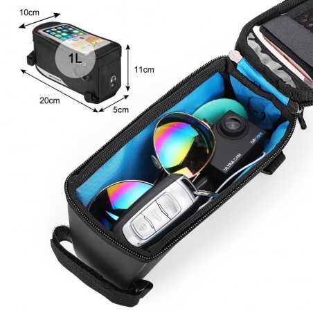 Bolsa de Manillar para bicicleta con Ventana para Teléfono