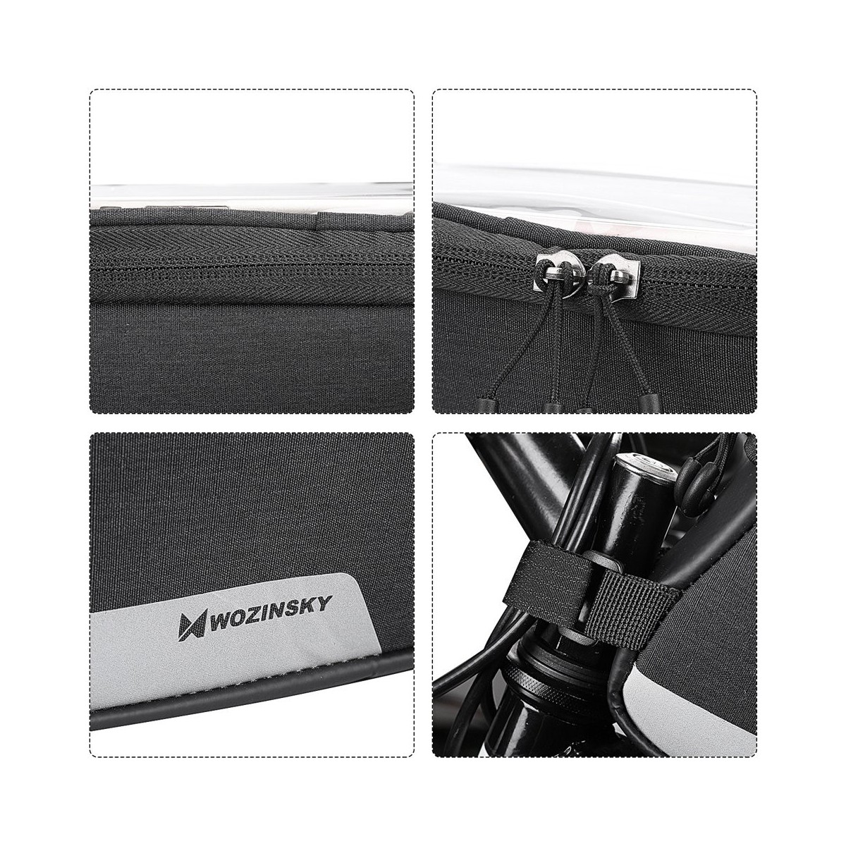 Bolsa de Manillar para bicicleta con Ventana para Teléfono