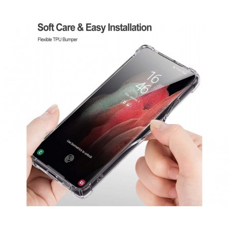Funda Gel Tpu Anti-Shock Transparente para Samsung Galaxy S21 Ultra 5G