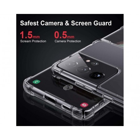 Funda Gel Tpu Anti-Shock Transparente para Samsung Galaxy S21 Ultra 5G