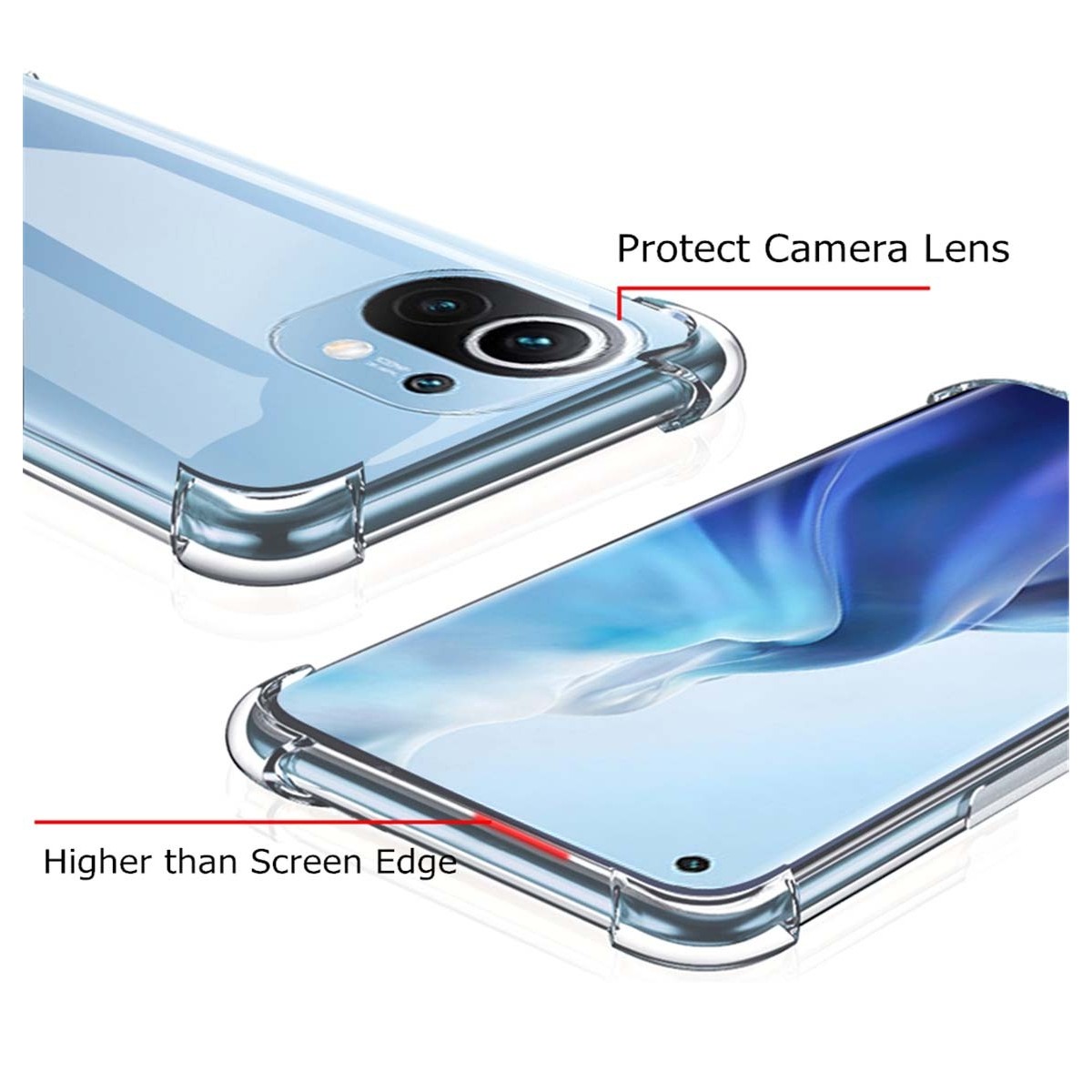 Funda Gel Tpu Anti-Shock Transparente para Xiaomi Mi 11 5G