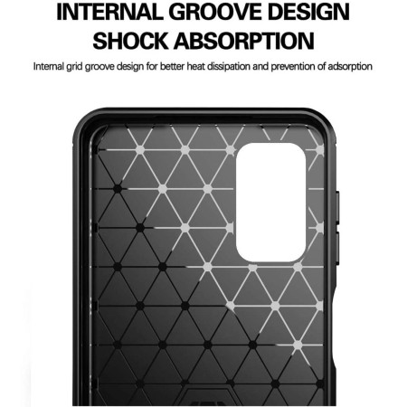 Funda Gel Tpu Tipo Carbon Negra para Samsung Galaxy A32 5G