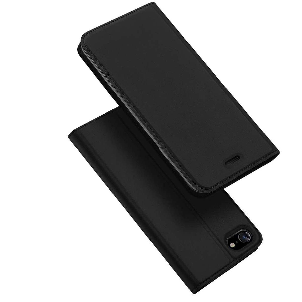 Funda Piel Soporte Magnética Dux Ducis para Iphone 7 / 8 / SE 2020 color Negra