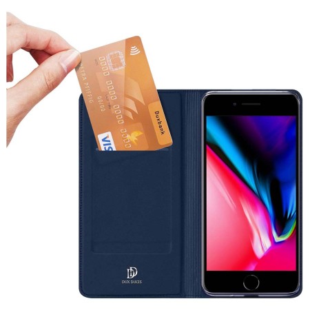 Funda Piel Soporte Magnética Dux Ducis para Iphone 7 / 8 / SE 2020 color Azul