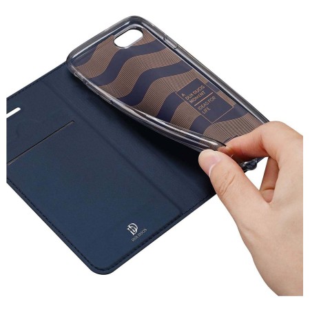 Funda Piel Soporte Magnética Dux Ducis para Iphone 7 / 8 / SE 2020 color Azul