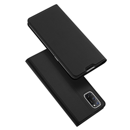 Funda Piel Soporte Magnética Dux Ducis para Oppo A52 / A72 color Negra