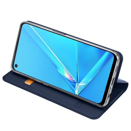 Funda Piel Soporte Magnética Dux Ducis para Oppo A52 / A72 color Azul