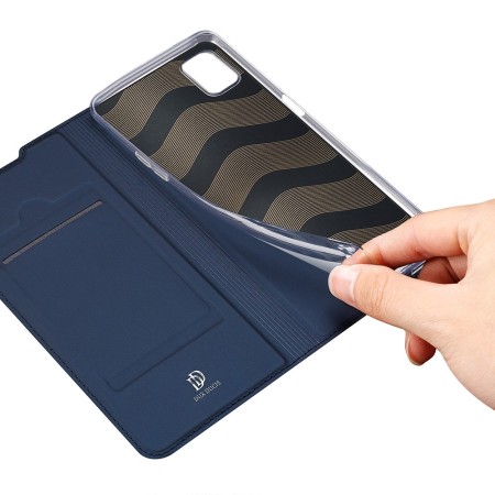 Funda Piel Soporte Magnética Dux Ducis para Oppo A52 / A72 color Azul