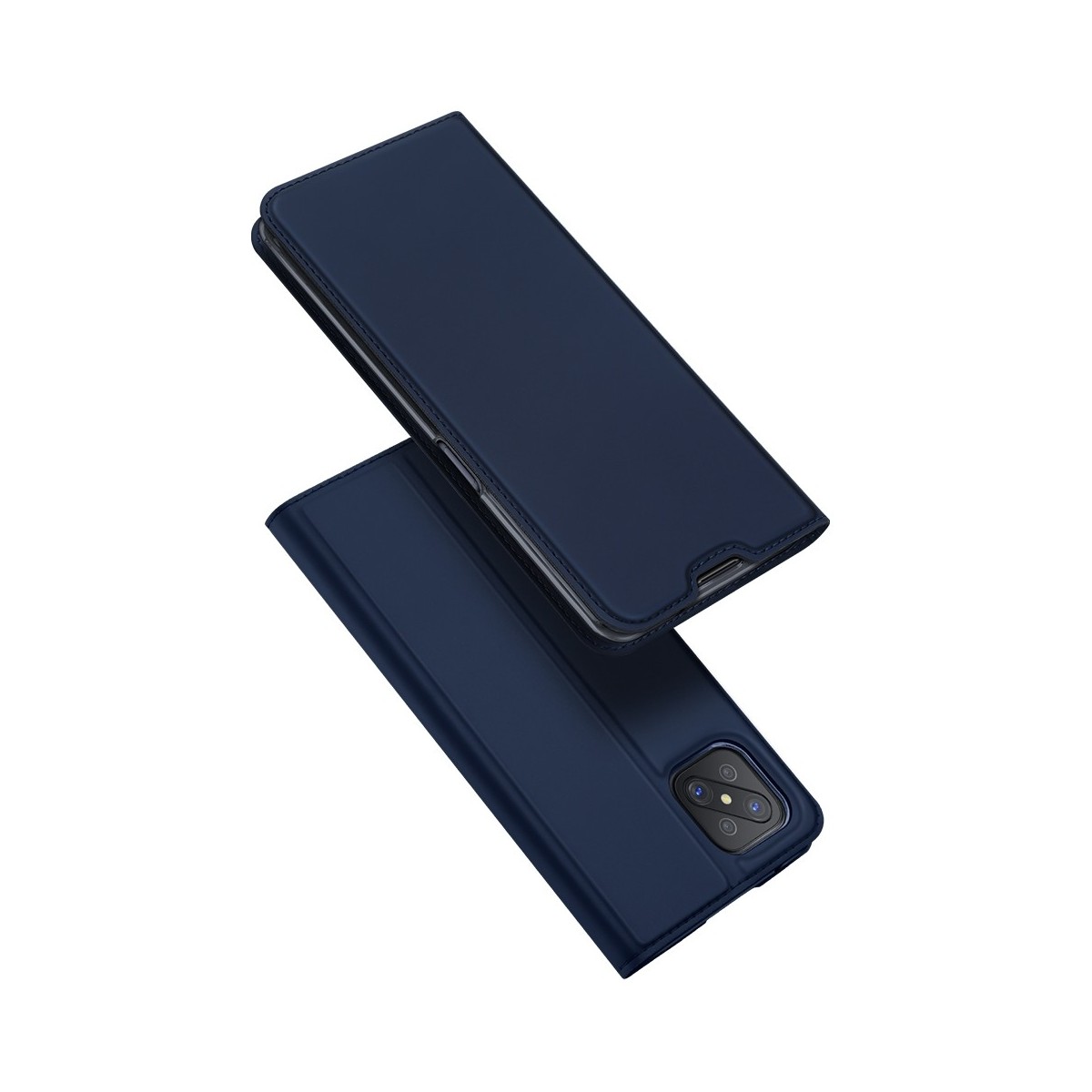Funda Piel Soporte Magnética Dux Ducis para Oppo Reno 4Z 5G color Azul