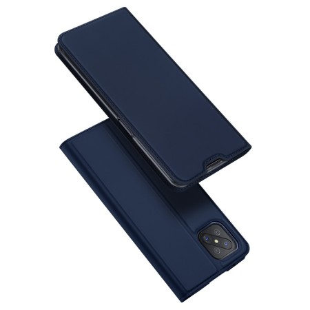 Funda Piel Soporte Magnética Dux Ducis para Oppo Reno 4Z 5G color Azul