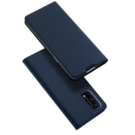 Funda Piel Soporte Magnética Dux Ducis para Realme 7 Pro color Azul