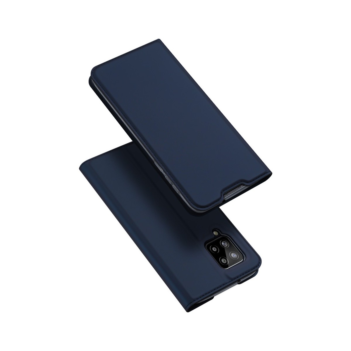 Funda Piel Soporte Magnética Dux Ducis para Samsung Galaxy A42 5G color Azul