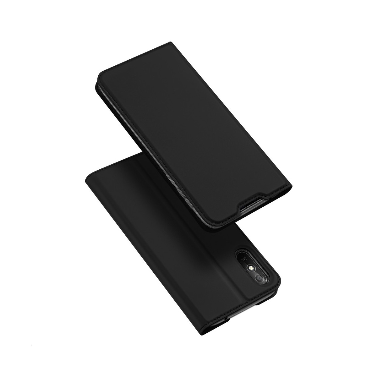 Funda Piel Soporte Magnética Dux Ducis para Xiaomi Redmi 9A / 9AT color Negra
