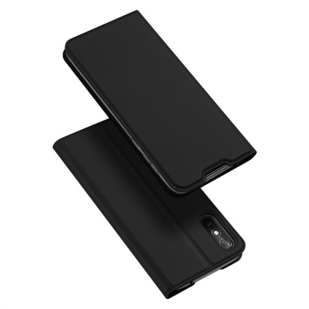 Funda Piel Soporte Magnética Dux Ducis para Xiaomi Redmi 9A / 9AT color Negra