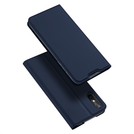 Funda Piel Soporte Magnética Dux Ducis para Xiaomi Redmi 9A / 9AT color Azul
