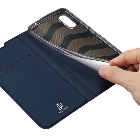 Funda Piel Soporte Magnética Dux Ducis para Xiaomi Redmi 9A / 9AT color Azul