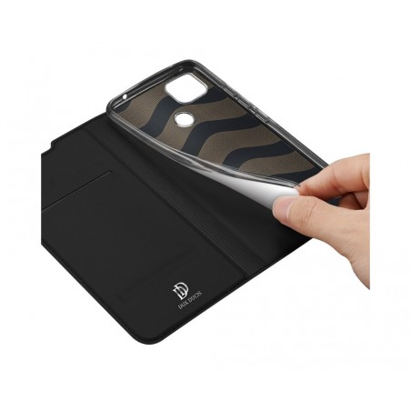 Funda Piel Soporte Magnética Dux Ducis para Xiaomi Redmi 9C color Negra