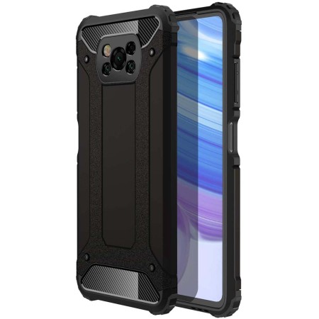 Funda Tipo Hybrid Tough Armor (Pc+Tpu) Negra para  Xiaomi POCO X3 NFC / X3 PRO