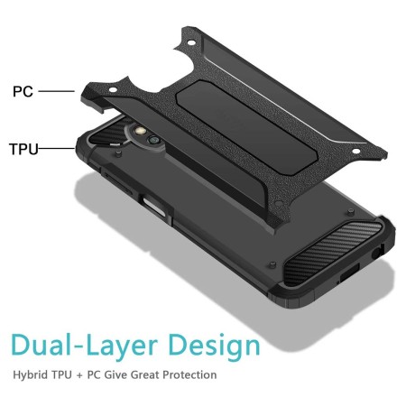 Funda Tipo Hybrid Tough Armor (Pc+Tpu) Negra para  Xiaomi POCO X3 NFC / X3 PRO