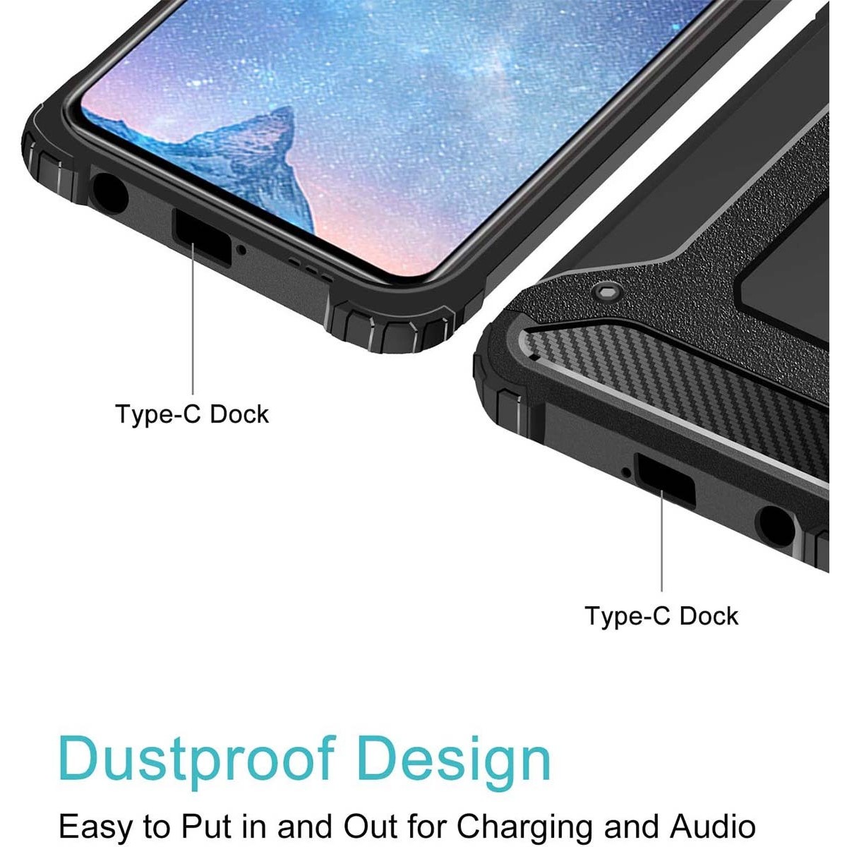 Funda Tipo Hybrid Tough Armor (Pc+Tpu) Negra para  Xiaomi POCO X3 NFC / X3 PRO