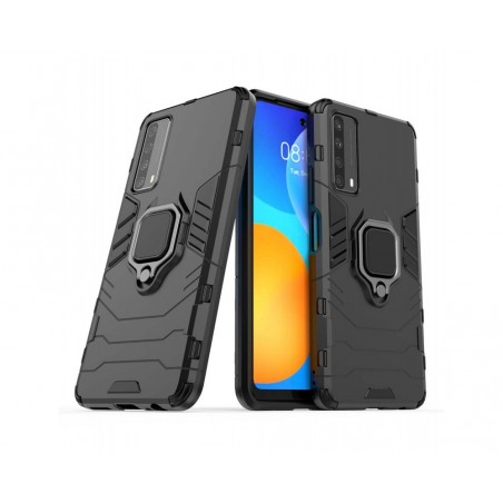 Funda Tough Armor con Anillo Giratorio Negra para Huawei P Smart 2021