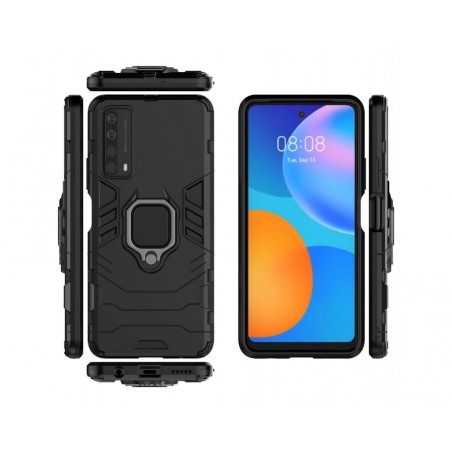 Funda Tough Armor con Anillo Giratorio Negra para Huawei P Smart 2021