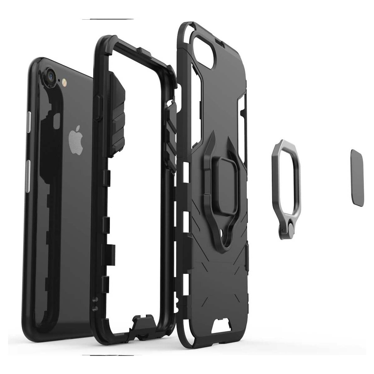 Funda Tough Armor con Anillo Giratorio Negra para Iphone 7 / 8 / SE 2020
