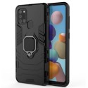 Funda Tough Armor con Anillo Giratorio Negra para Samsung Galaxy A21s