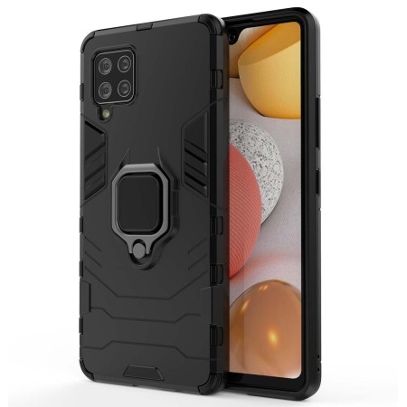Funda Tough Armor con Anillo Giratorio Negra para Samsung Galaxy A42 5G