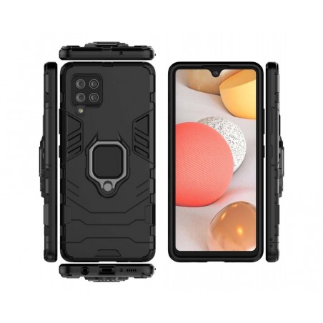 Funda Tough Armor con Anillo Giratorio Negra para Samsung Galaxy A42 5G