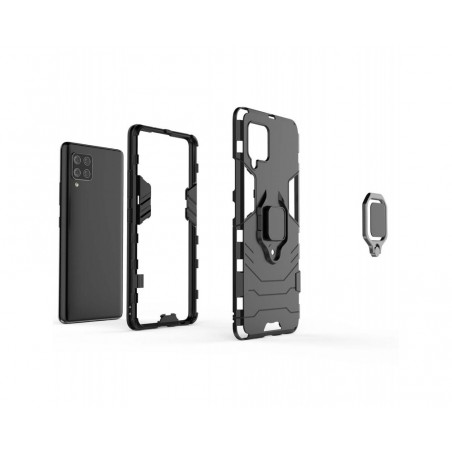 Funda Tough Armor con Anillo Giratorio Negra para Samsung Galaxy A42 5G