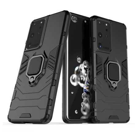 Funda Tough Armor con Anillo Giratorio Negra para Samsung Galaxy S21 Ultra 5G