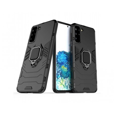 Funda Tough Armor con Anillo Giratorio Negra para Samsung Galaxy S21+ Plus 5G