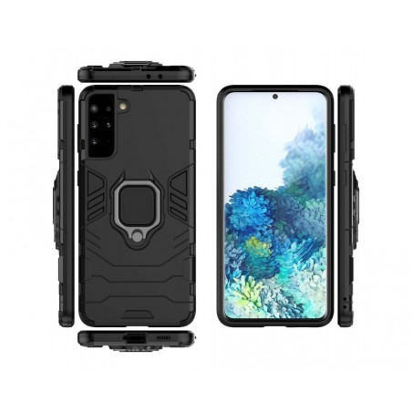 Funda Tough Armor con Anillo Giratorio Negra para Samsung Galaxy S21+ Plus 5G