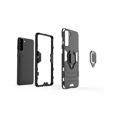 Funda Tough Armor con Anillo Giratorio Negra para Samsung Galaxy S21+ Plus 5G