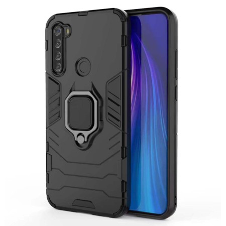 Funda Tough Armor con Anillo Giratorio Negra para Xiaomi Redmi Note 8T
