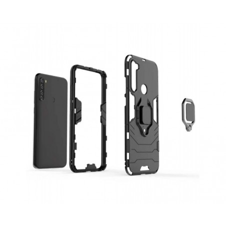 Funda Tough Armor con Anillo Giratorio Negra para Xiaomi Redmi Note 8T