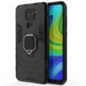 Funda Tough Armor con Anillo Giratorio Negra para Xiaomi Redmi Note 9