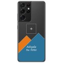Personaliza tu Funda Gel Silicona Transparente con tu Fotografia para Samsung Galaxy S21 Ultra 5G dibujo personalizada