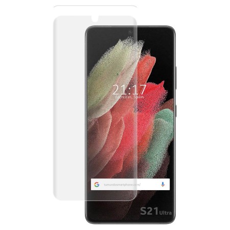 Protector Cristal Templado Completo Curvo UV Full Glue para Samsung Galaxy S21 Ultra 5G