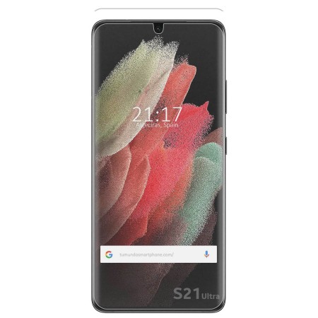 Protector Cristal Templado Completo Curvo UV Full Glue para Samsung Galaxy S21 Ultra 5G