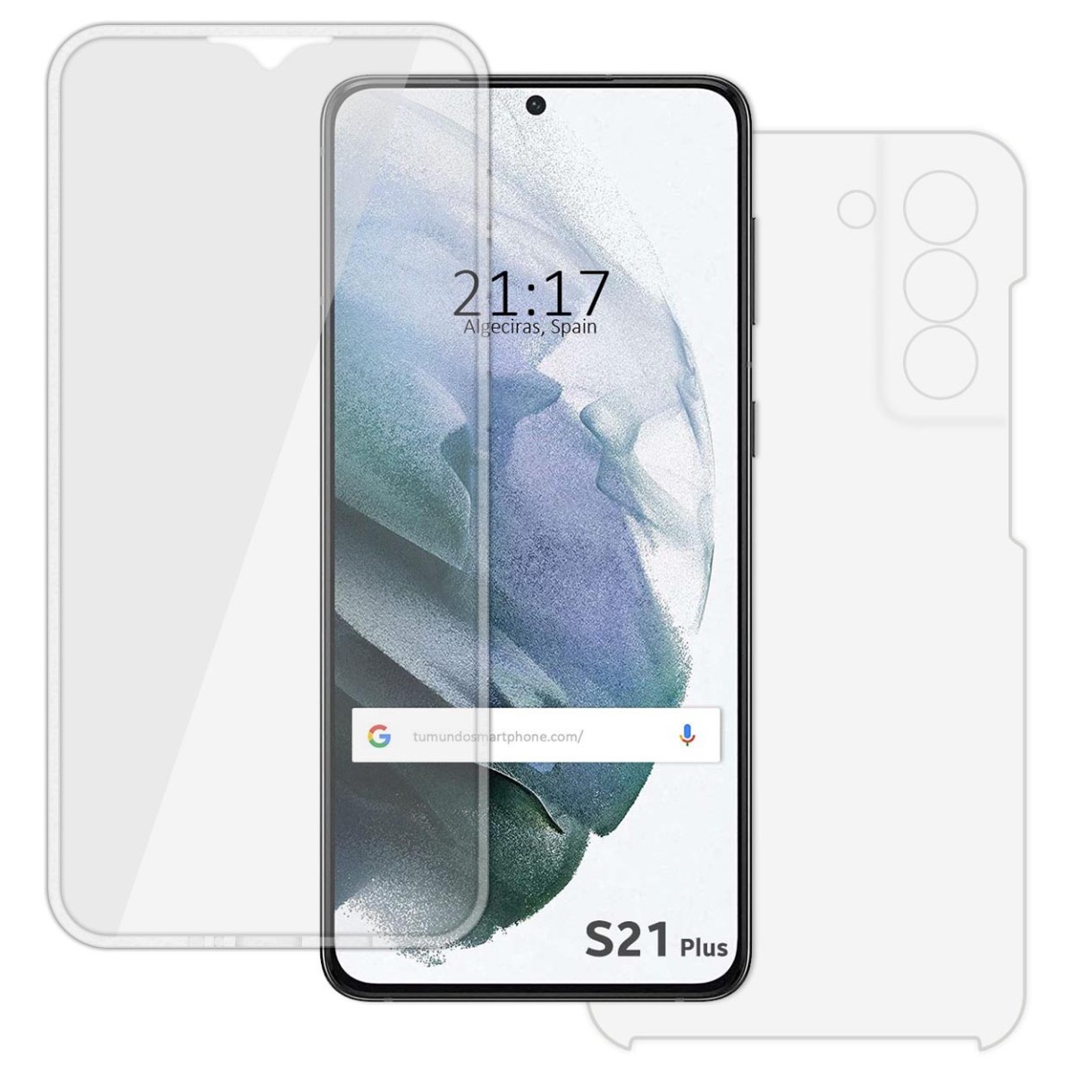 Funda Completa Transparente Pc + Tpu Full Body 360 para Samsung Galaxy S21+ Plus 5G