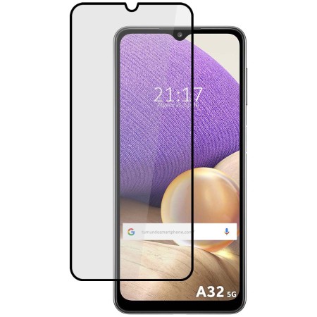Protector Cristal Templado Completo 5D Full Glue Negro para Samsung Galaxy A32 5G Vidrio